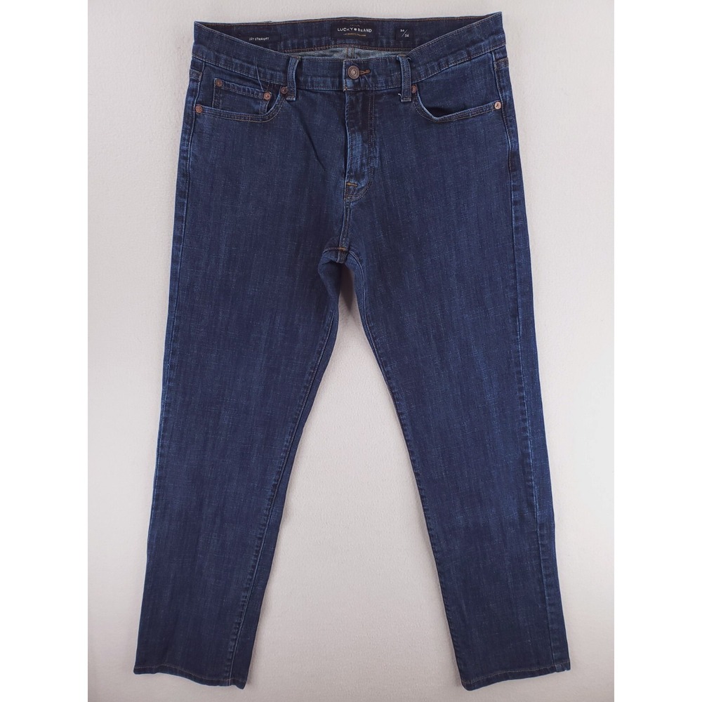 Lucky Brand Jeans Mens 34x34 221 Straight Stretch Denim Dark Preppy Streetwear